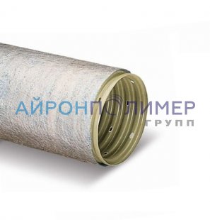 Труба гофрированная дренажная Wavin ПВХ 50/60 с геотекстильным фильтром ...