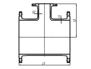 Тройники чугунные ВЧШГ ТФ фланцевые литые