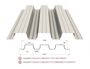 Оцинкованный профнастил Н-114