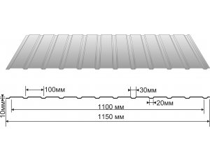 Оцинкованный профнастил С-10