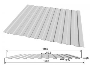 Оцинкованный профнастил С-8
